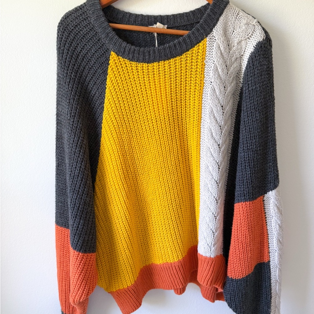 Colorblock Knit Sweater